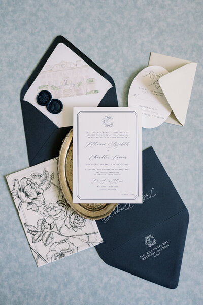 Dahlonega GA custom wedding invitation designer