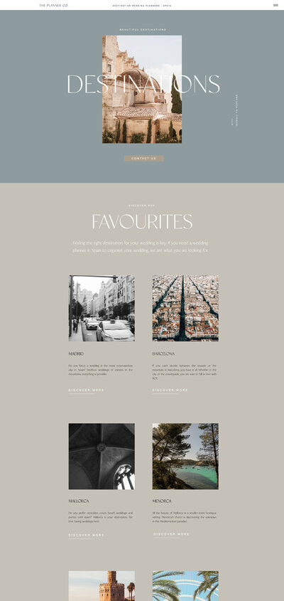 Planners Destination - Garden of Muses Showit Website Template