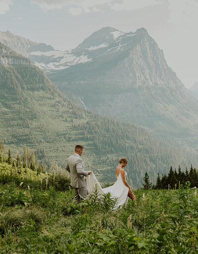 Montana photography by HaleyJPhoto. Adventurous elopement photographer for Glacier National Park elopements and rocky mountain weddings.
