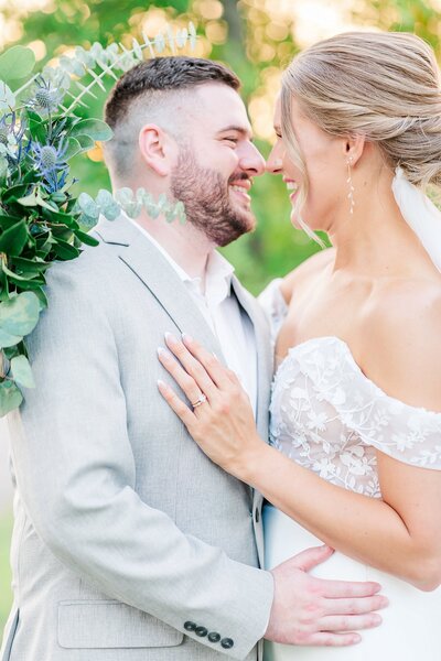 Bride and Groom  laughing | Auburn Alabama Wedding Photographer Amanda Horne