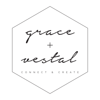 Grace & Vestal Logo Black PNG