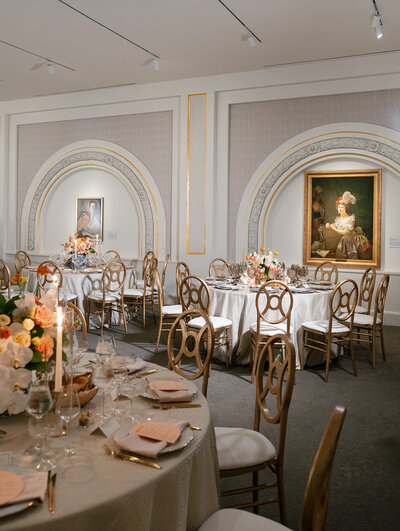 Washington DC Wedding designed by Wedding Planner Blue Sapphire Events. Navy and white tablescape with tall candles and navy napkins.