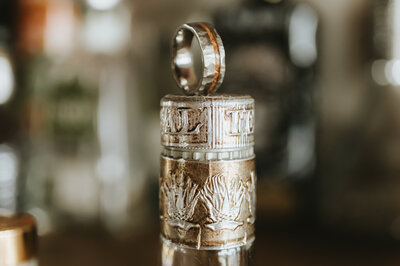 Groom details at Blamer Her Ranch in Ribera, New Mexico