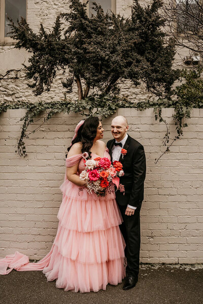 blog post about colored wedding gowns