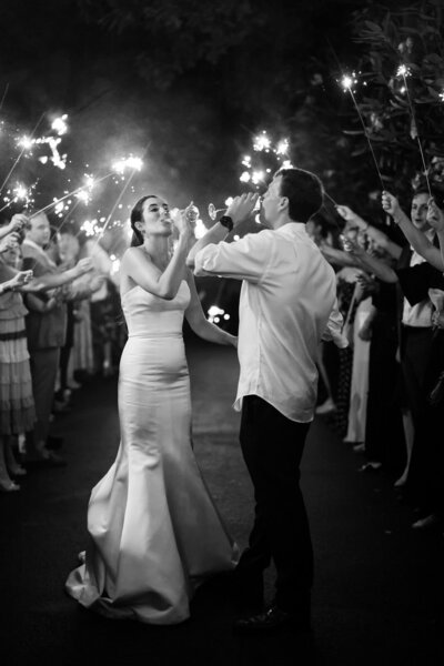 A DC wedding photographer photographs a chic couple on their wedding day.
