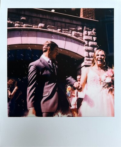 documentary style wedding polaroid