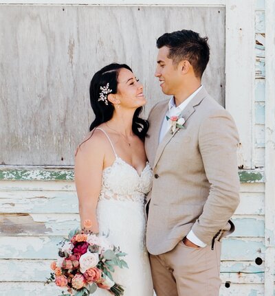 Playful marriage ceremony in boutique NZ venue