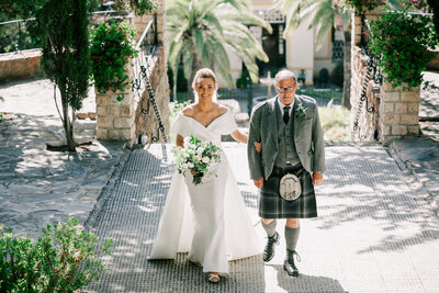 Wedding photographer Malaga bride and dad