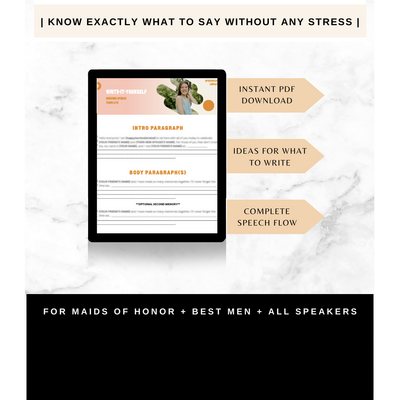wedding speech outline for maid of honor and best man