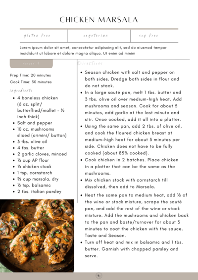 40 out of school recipe ideas free resource chicken marsala