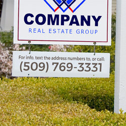 Real estate rider sign
