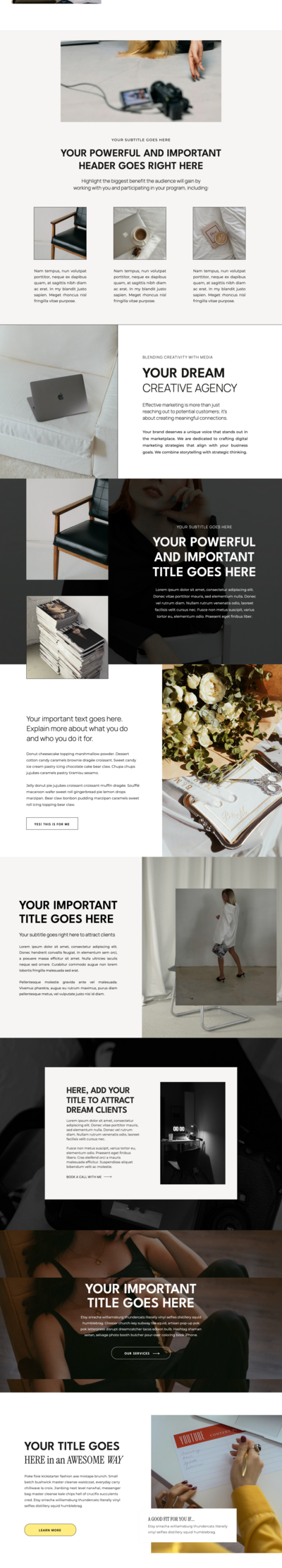 Showit headers add-ons for website designers 