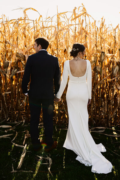 Ohio cornfield wedding