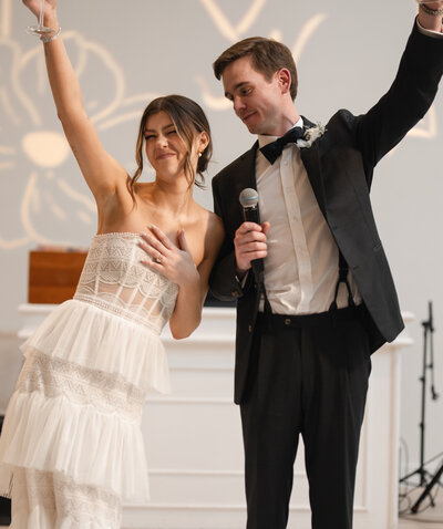 this bride and groom gave an inspiring wedding speech to their guests