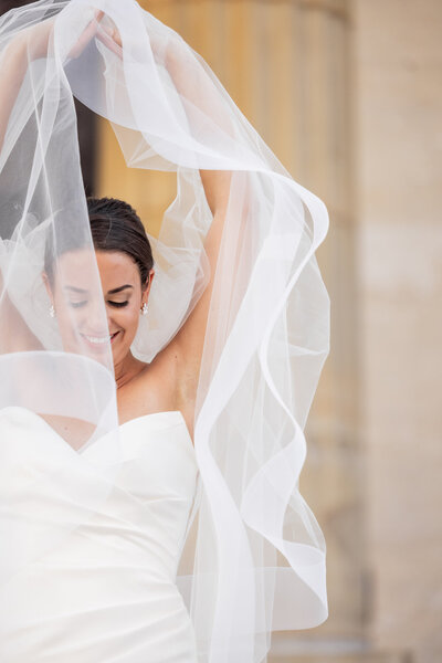 Captured in the serene settings of West Baden Springs Resort, John and Mike share a spontaneous laugh, embodying the joy and authenticity of their wedding celebration.