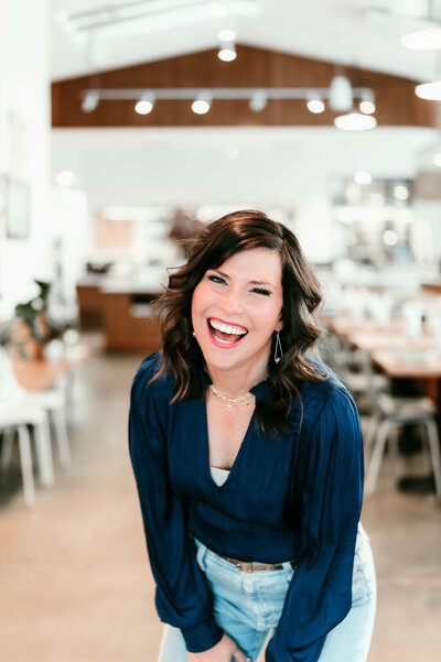 Portrait of an entrepreneur in the Twin Cities showcasing personality and brand aesthetic.