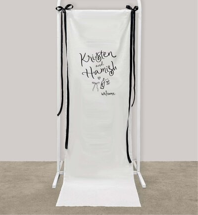 Big Love linen welcome sign for your wedding printed by State of Elliott