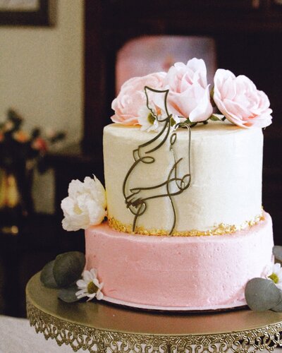 pink and white gluten free cake