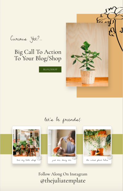 website design page for a flower shop