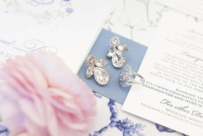 best fine jewelry earrings for wedding containing three diamonds
