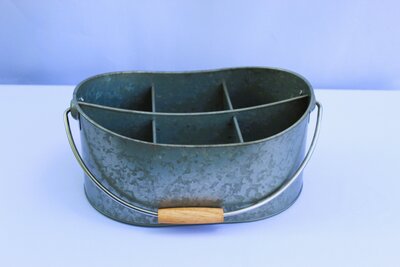 galvanized 6 divider bucket