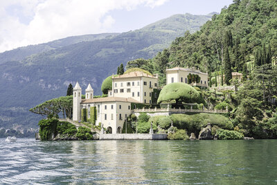 Lake view of Villa del Balbaniello luxury wedding venue at Lake Como