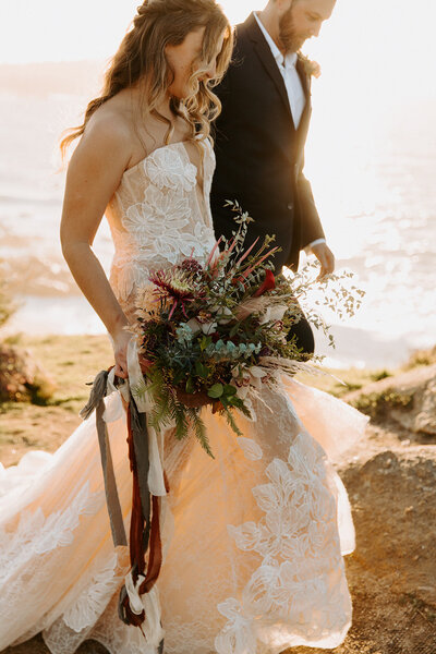 Macayla _ John Earthy Intimate Wedding The Shootout Society Sunset _ Big Sur_ California _ Michelle Allan Photography 92