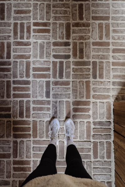 All the details on the basketweave brick floors in our laundry room. Nadine Stay