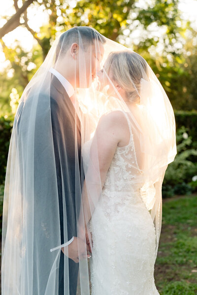 Bride and Groom with their wedding at Rancho Bernardo Inn
