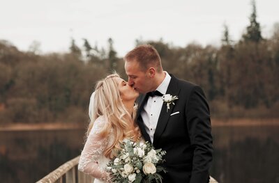 Bride-and-Groom-During-a-Portrait-Session-at-The-Lake-at-Castle-Leslie