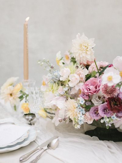 Wedding reception table in Paris, France destination wedding