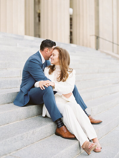 Bride and Groom at a golf course  wedding
