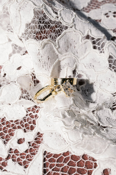 perfume and florals for wedding day flatlay