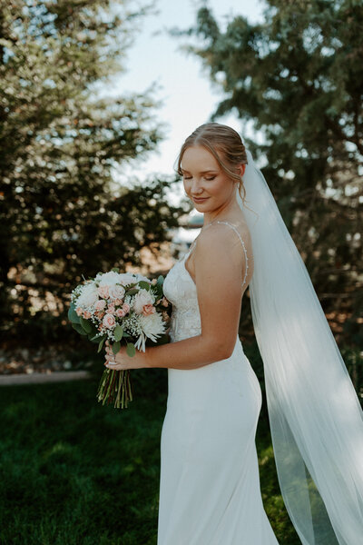 Beautiful Bride in Alena Leena Dress