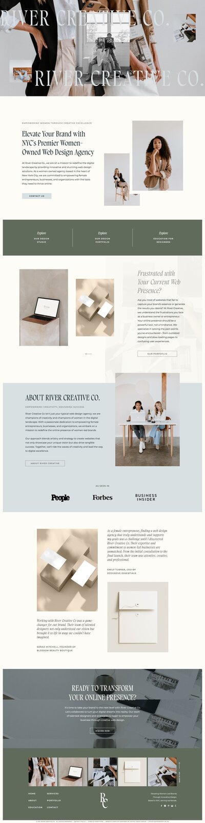 Showit website template for web design agencies