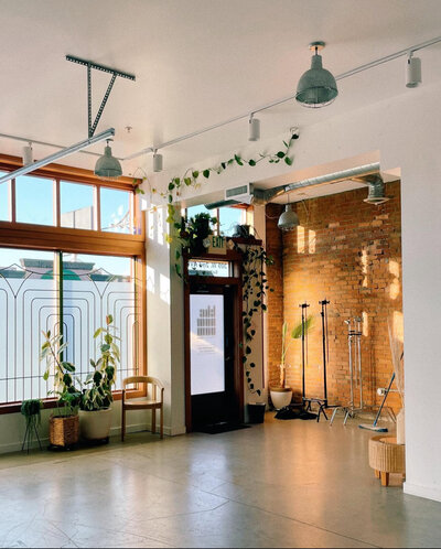 Interior photo of the spokane now now studio