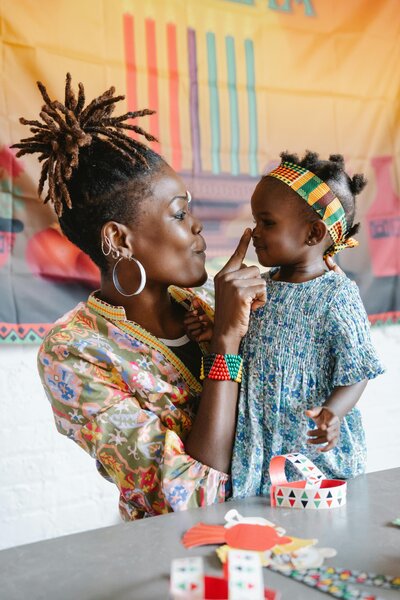 woman with child