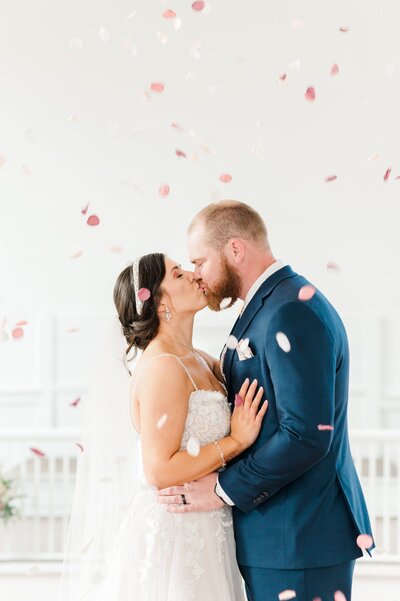 Bride and Groom Portraits with veil by Virginia Wedding Photographer Kailey Brianne Photography