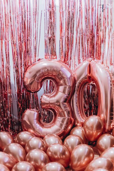Birthday balloons celebrating your age