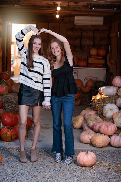 Pumpkin Patch fun for Teen portraits in Raleigh NC