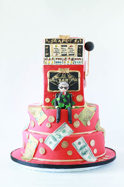 slot machine casino birthday cake