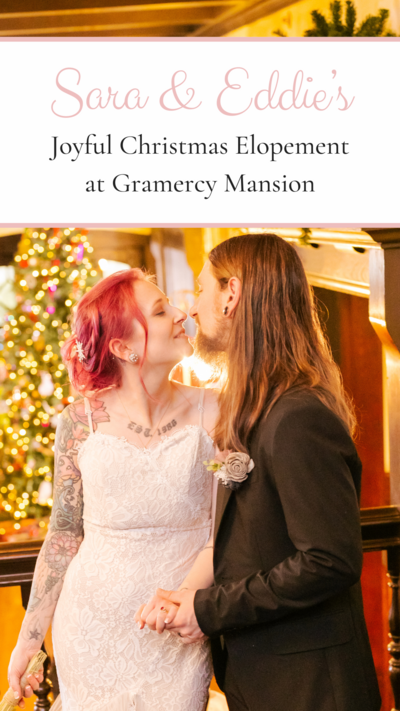 Joyful Christmas Elopement  at Gramercy Mansion in Baltimore Maryland