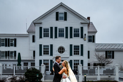 wedding couple in an old church