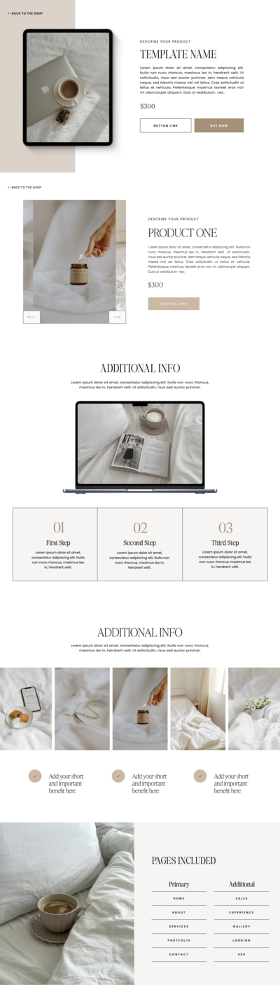 Showit template shop for website designers