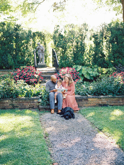 film photo of fall family portrait