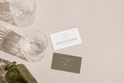 Mockups of branding for photographer by Palme Design Co