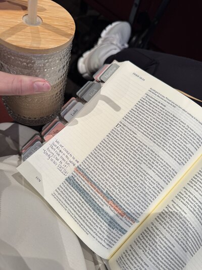 Photo of Bible and Coffee by Duluth wedding photographer, Kelly Friday Photography. 
