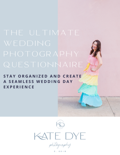 Wedding Questionnaire by Kate Dye