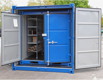 Commercial storage container with tools for sale