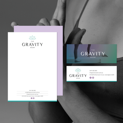 The Gravity Room InSeek Identity Branding Lifestly Fitness Health Yoga Social Media Development Construction Brand Design